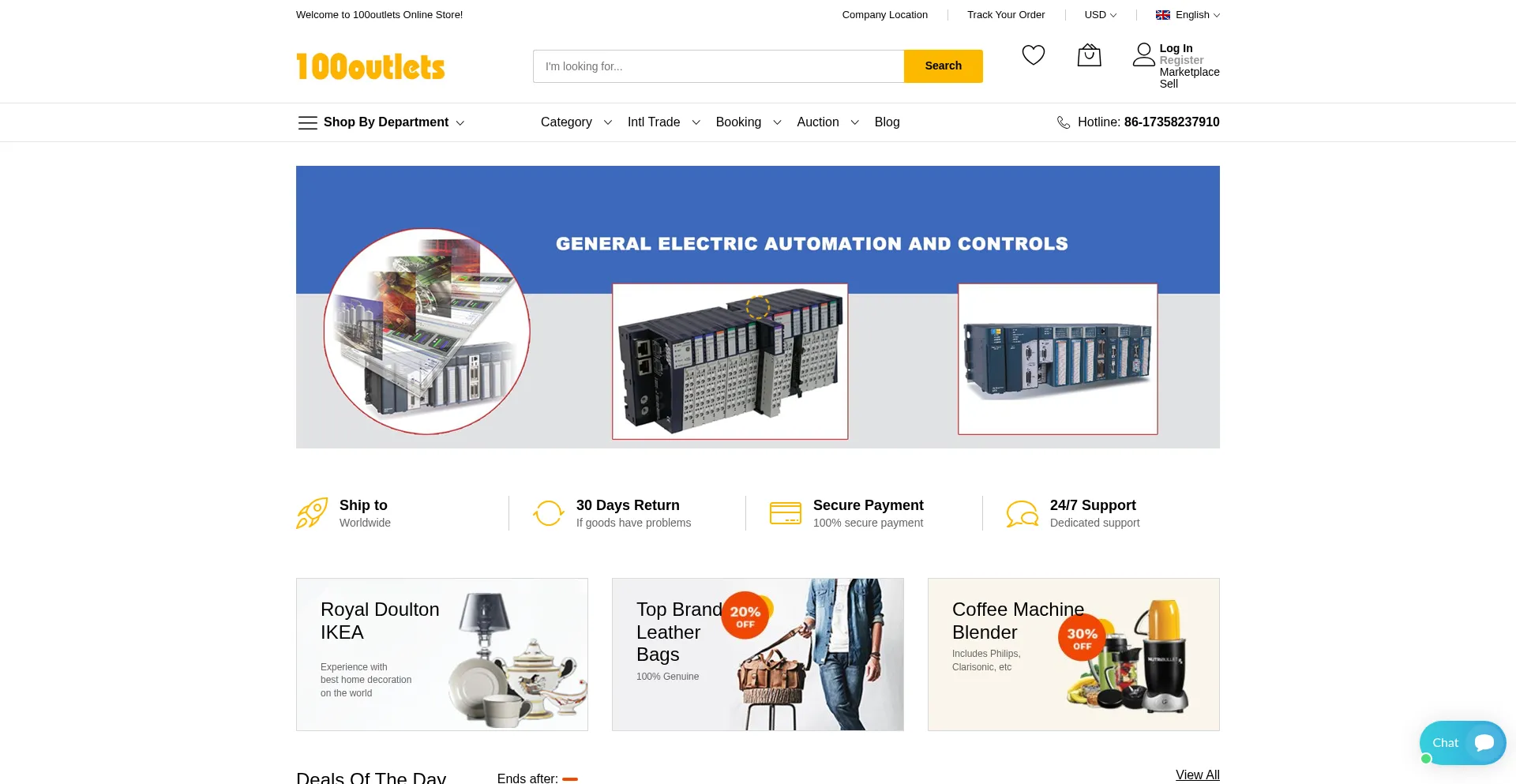 100outlets.com Screenshot