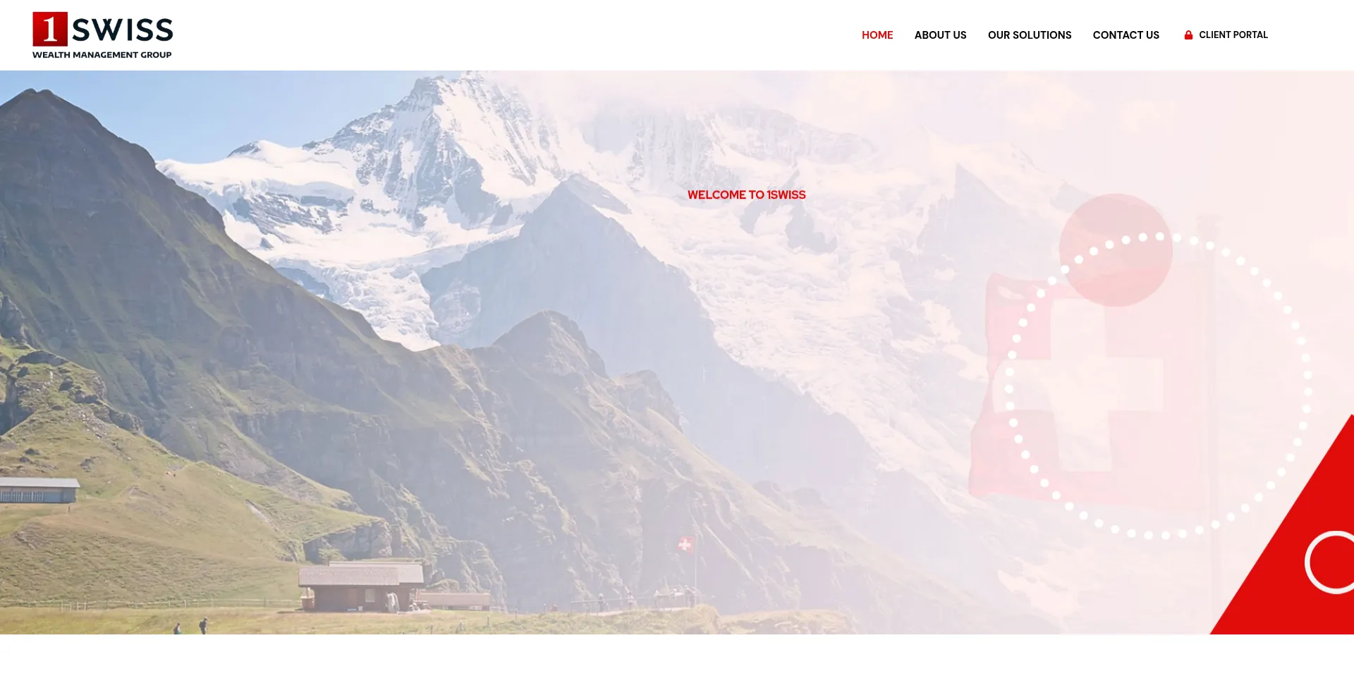 Website screenshot of 1swiss.ai