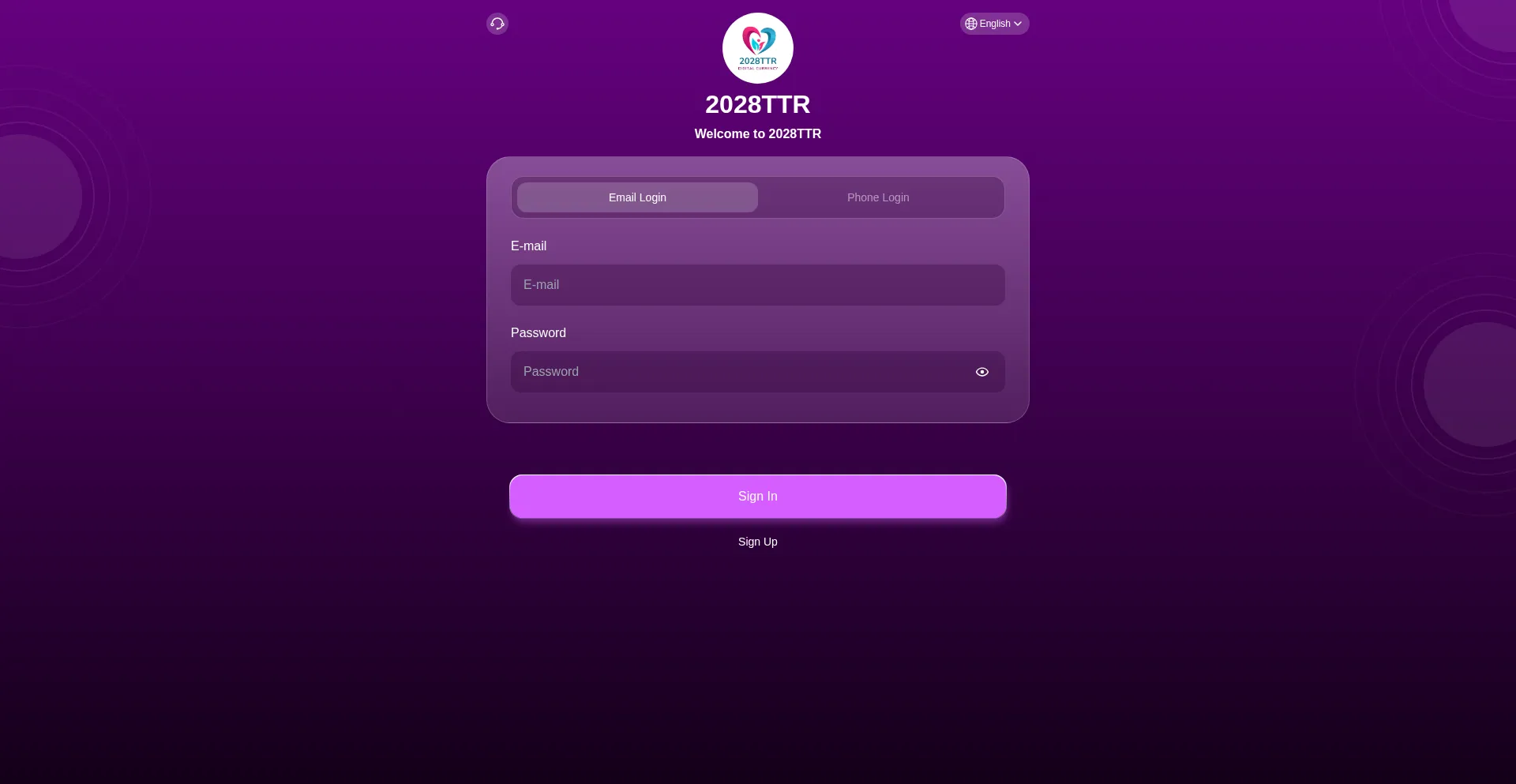 Website screenshot of 2028ttr.com
