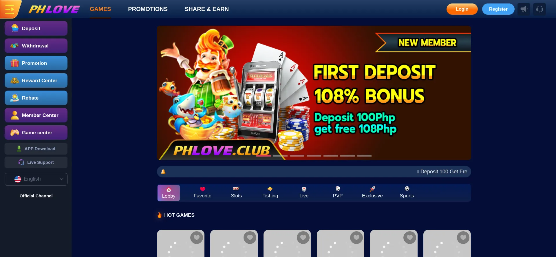 Website screenshot of 25phlove.net