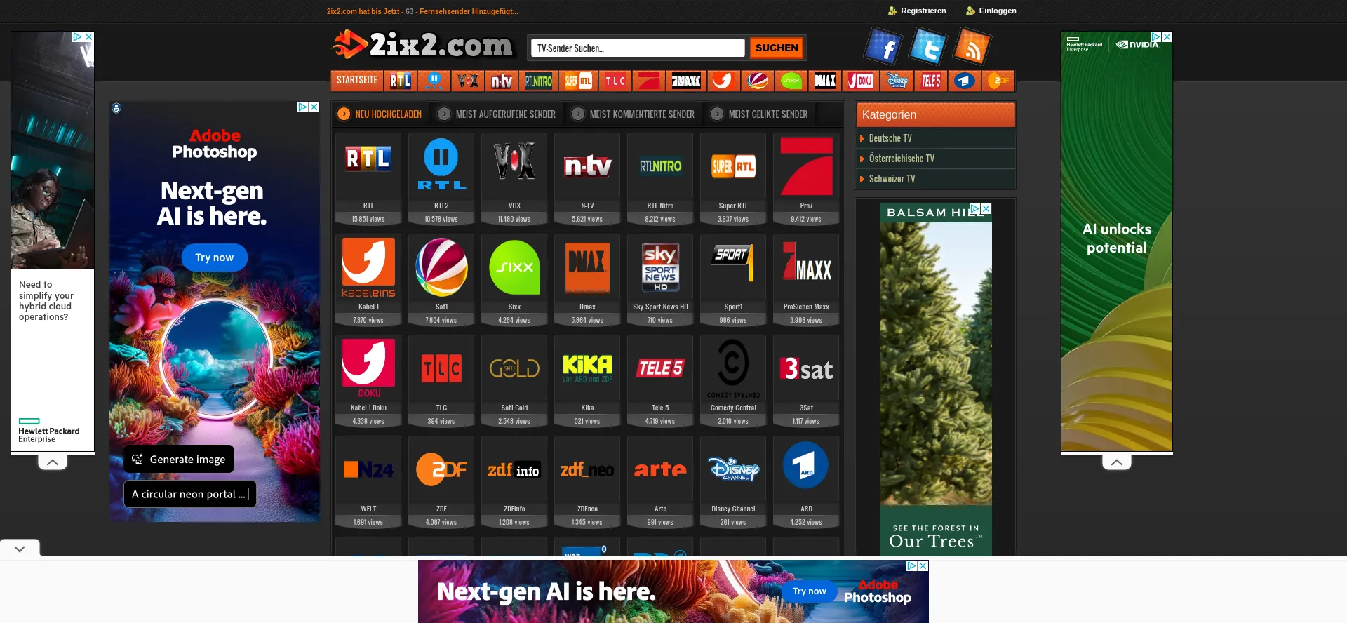 Website screenshot of 2ix2.com