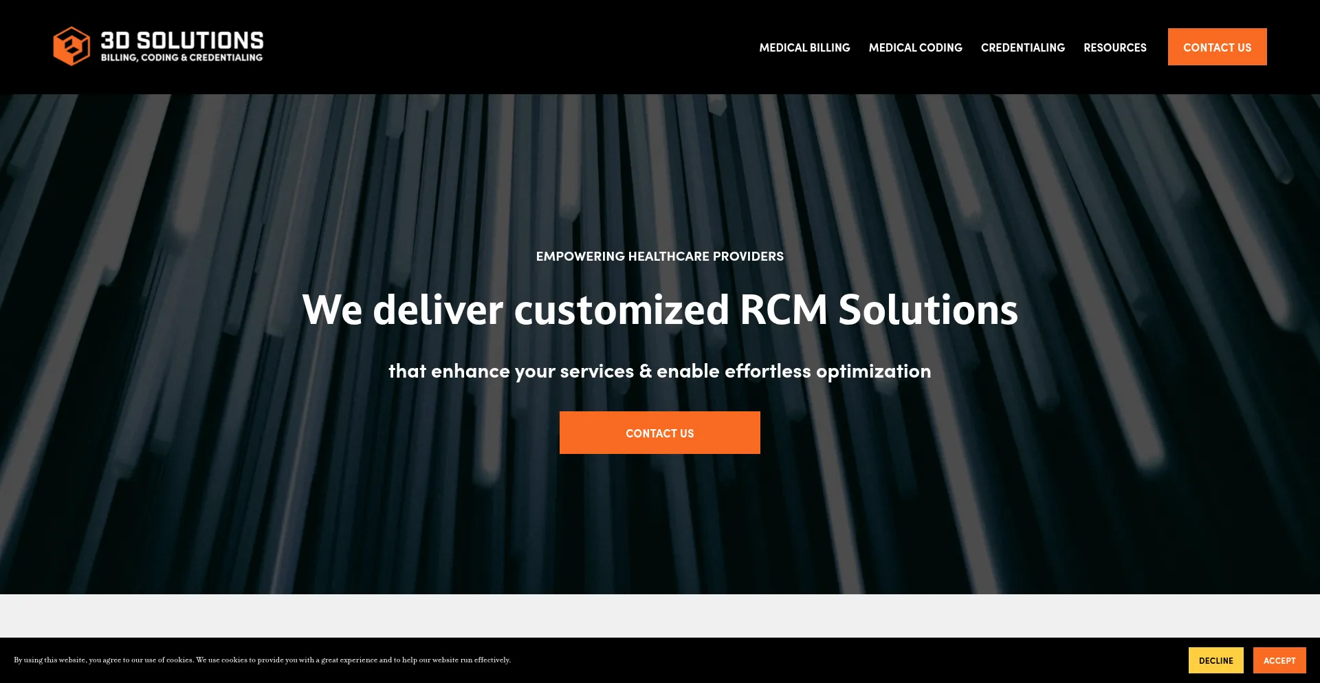 Website screenshot of 3dsolutionsllc.net