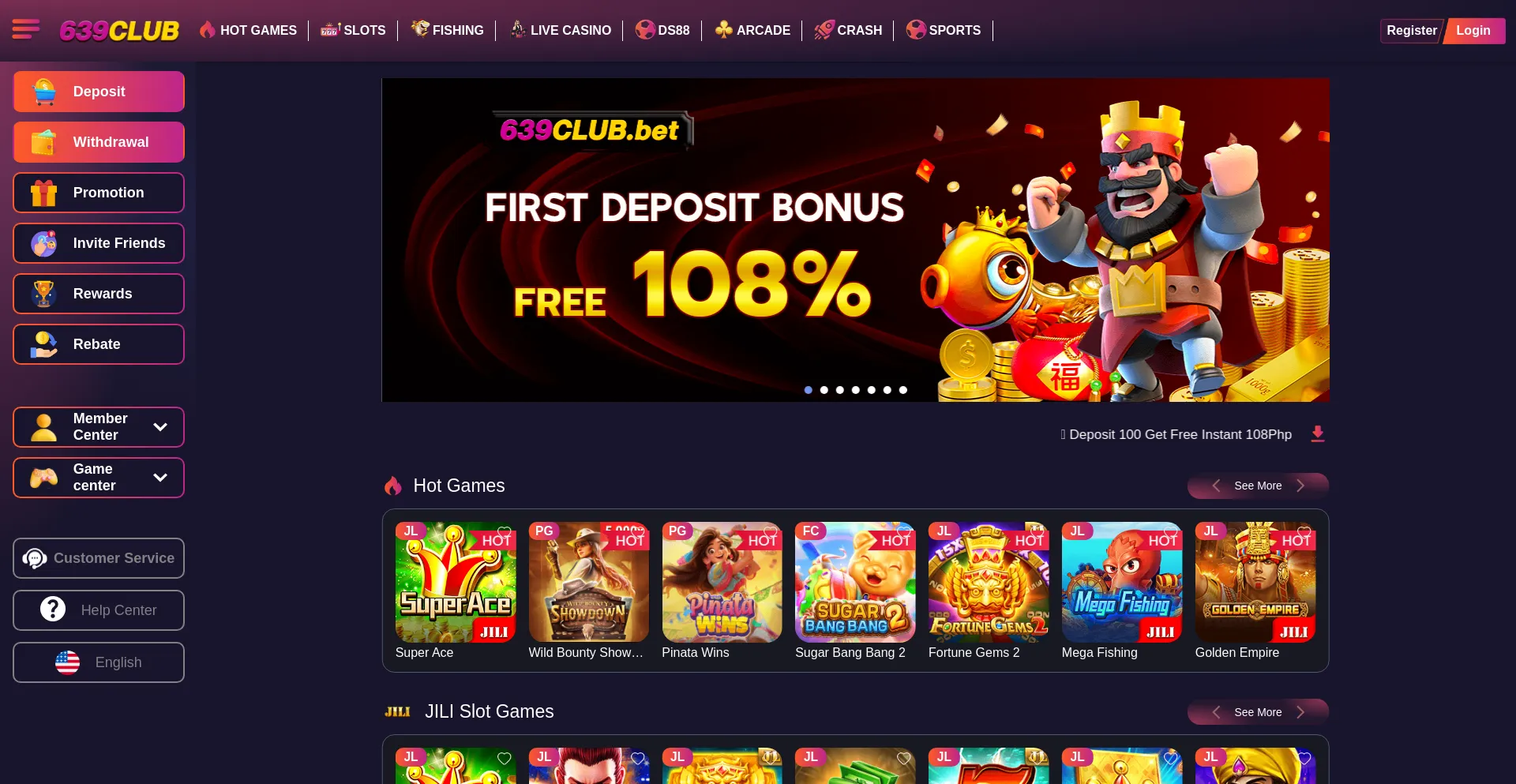 Website screenshot of 639t4club.com