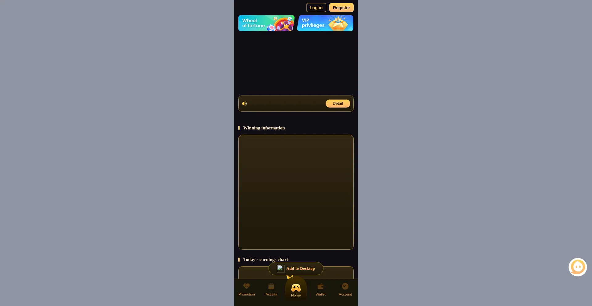 Website screenshot of 6club77.in