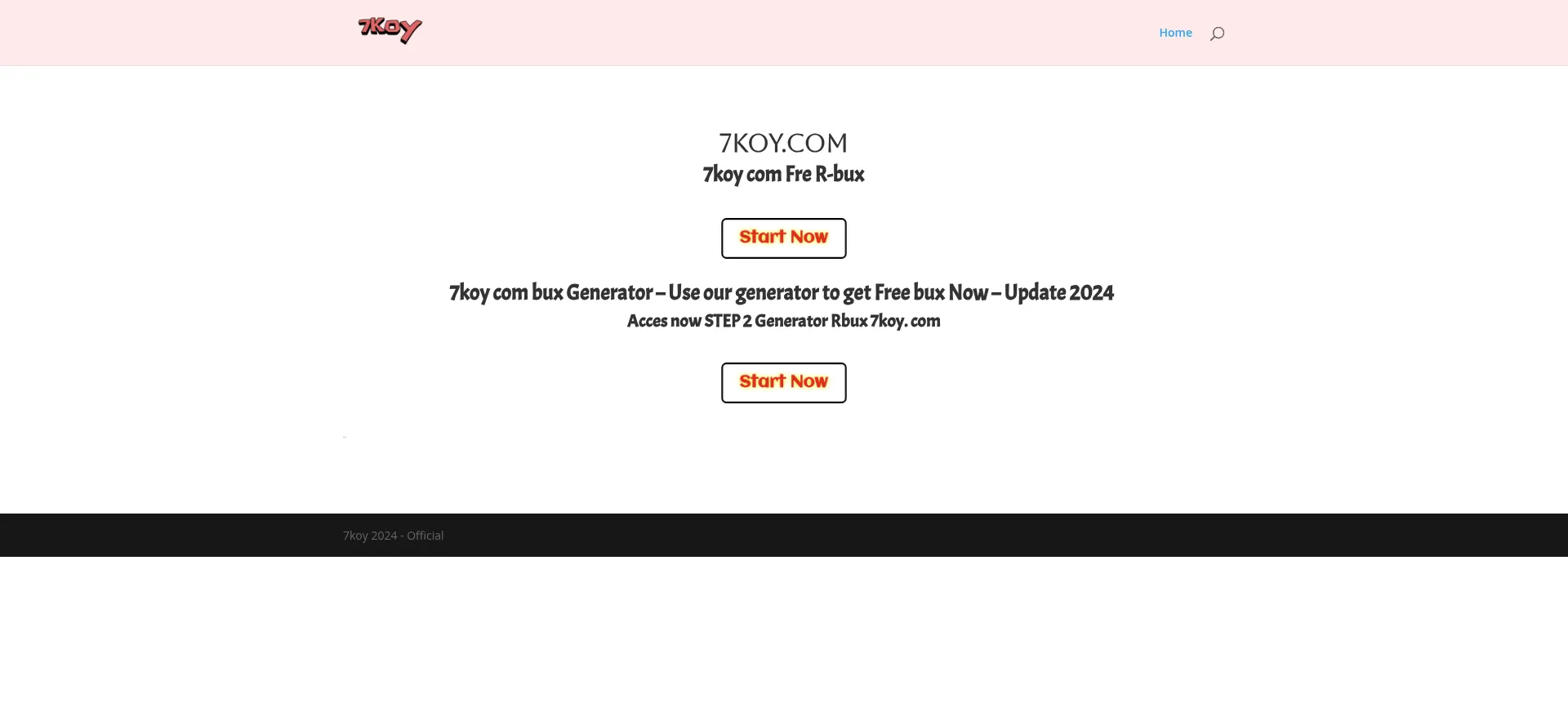 Website screenshot of 7koy.live
