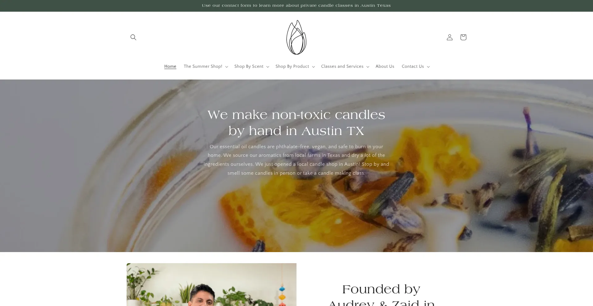 Website screenshot of 7thstreetcandle.co