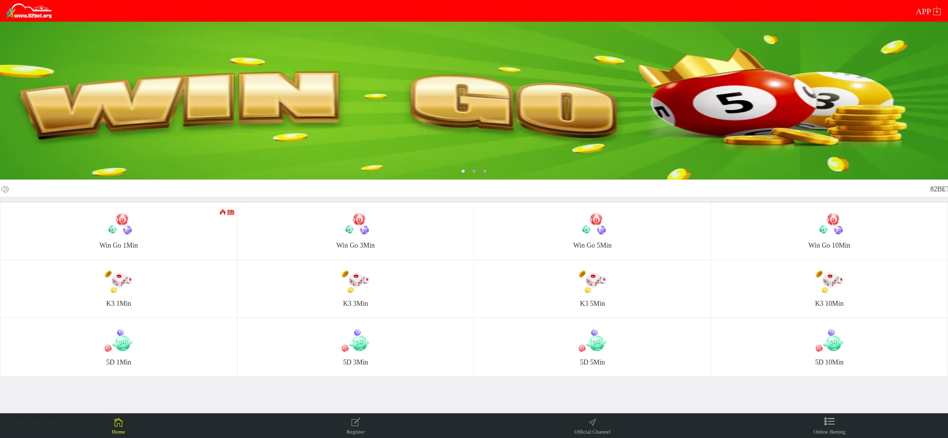 Website screenshot of 82bet.org