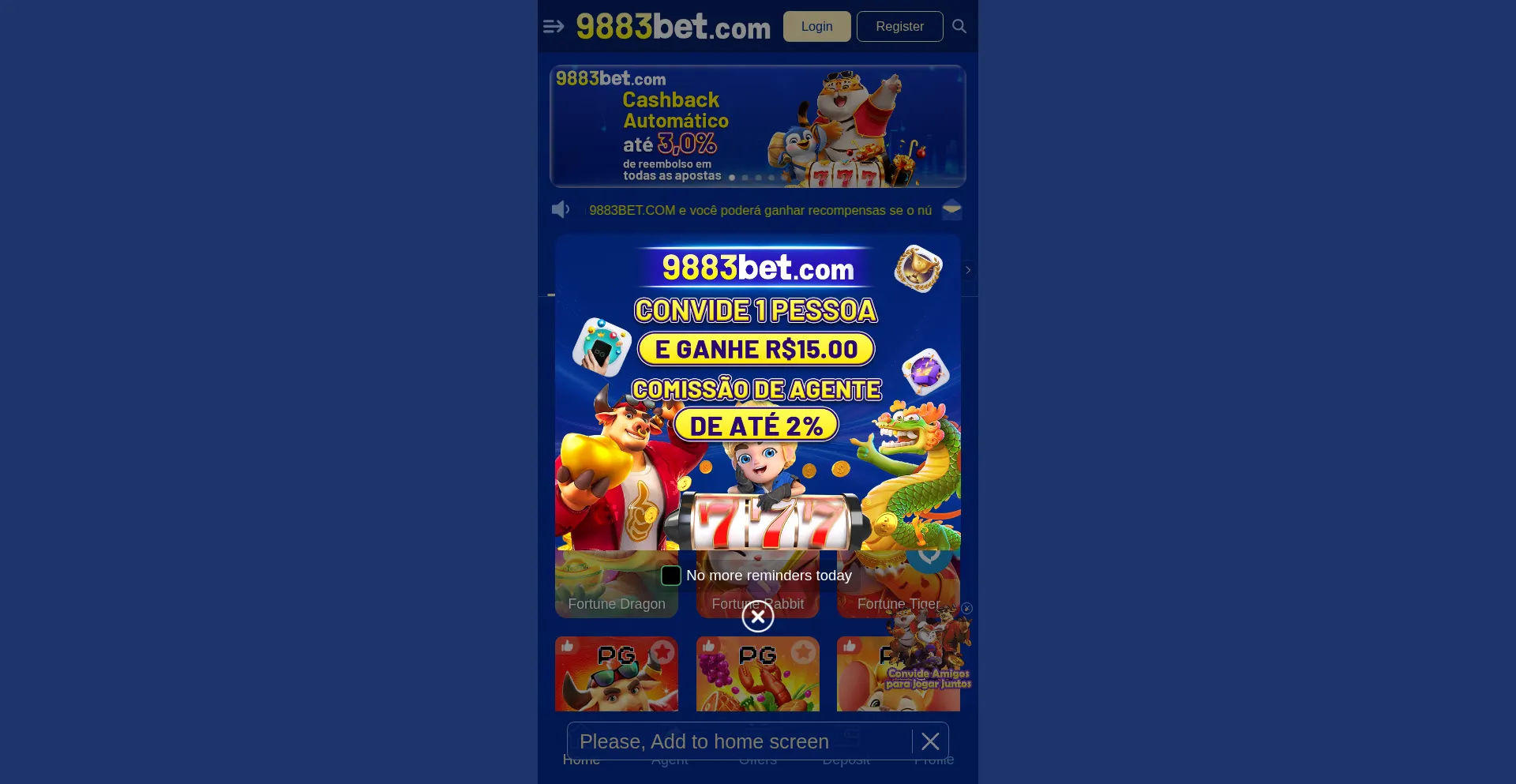 Website screenshot of 9883bet222.com