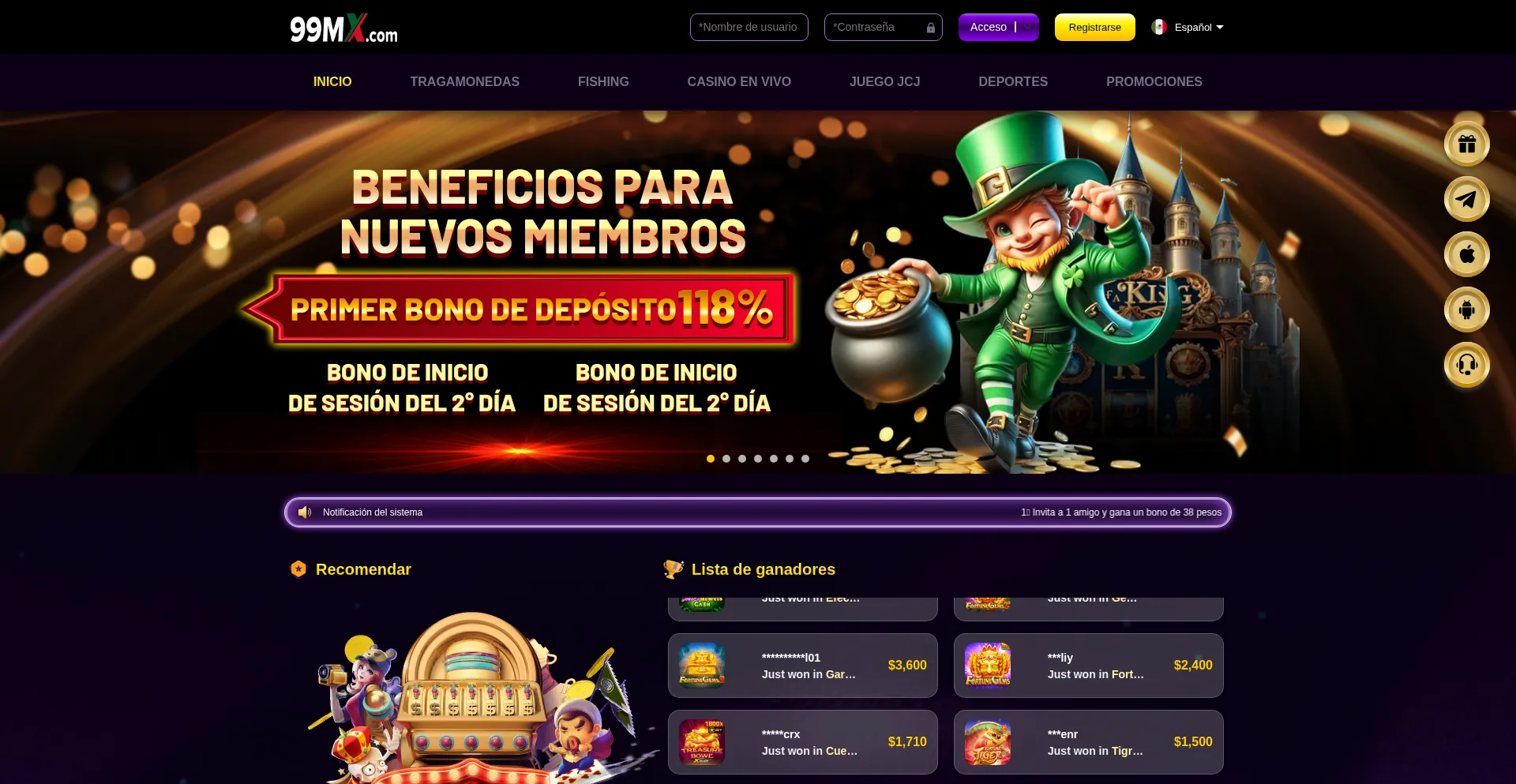 Website screenshot of 99mx.cfd