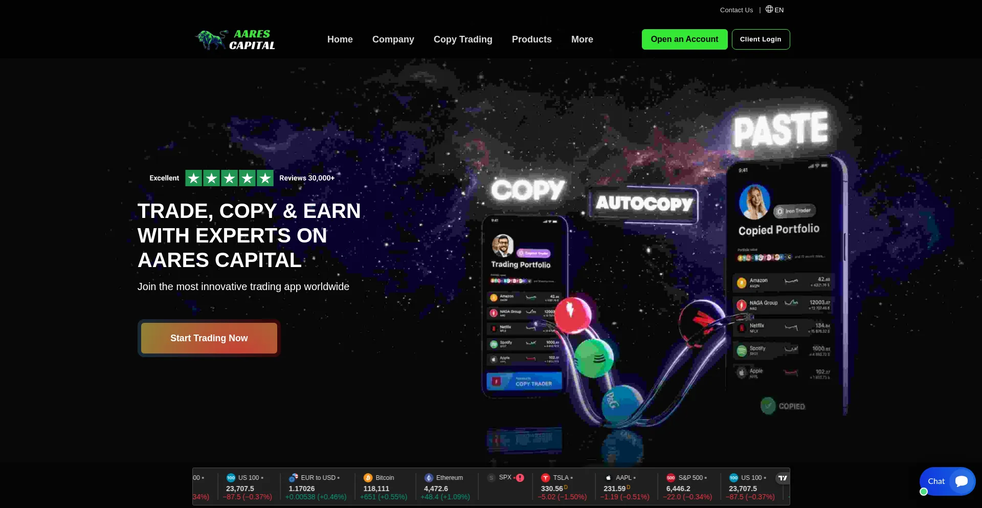 Website screenshot of Aarescapitalltd.net