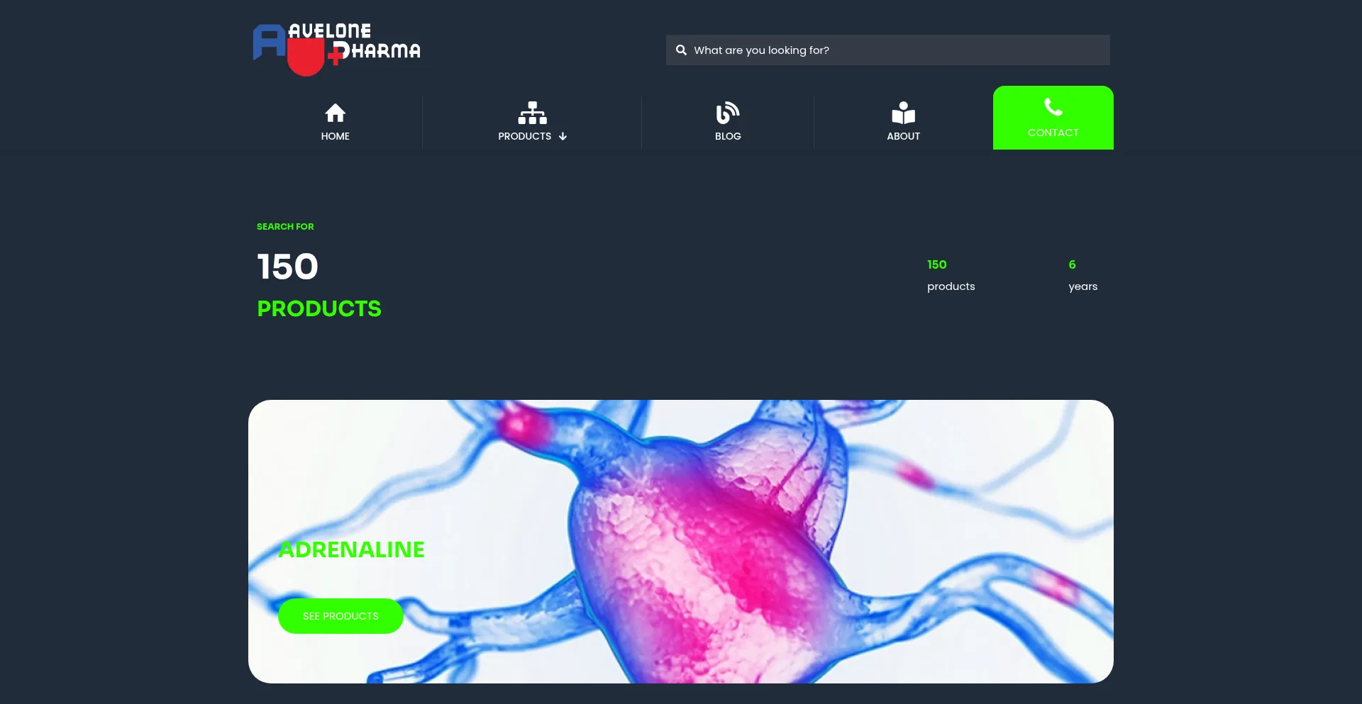 Website screenshot of Aavelonepharma.com