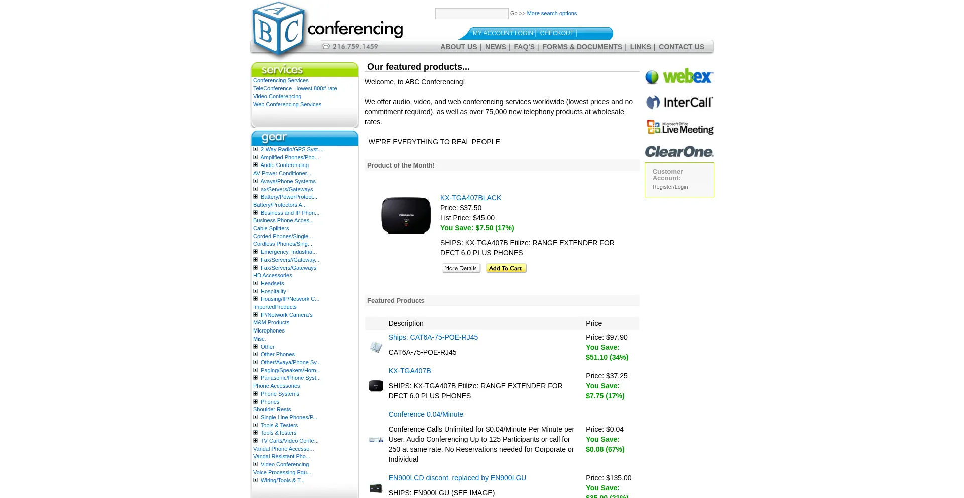 Website screenshot of Abcconf.com