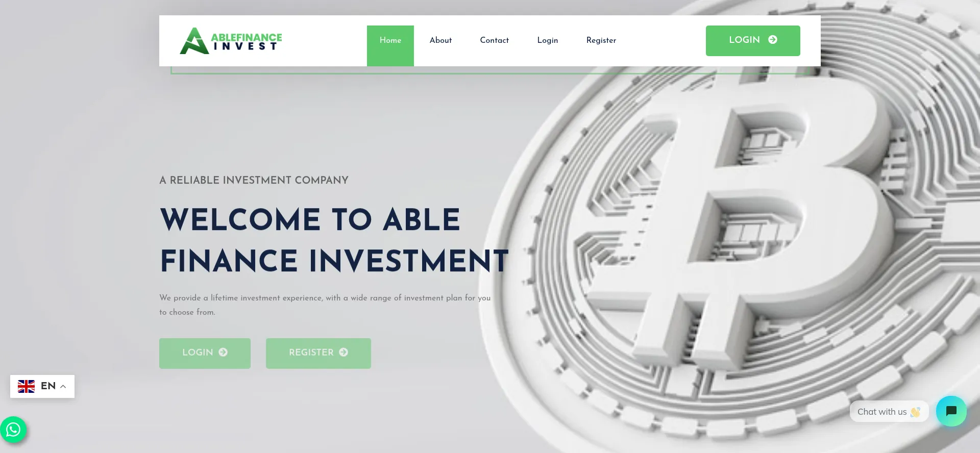Website screenshot of Ablefinanceinvest.com