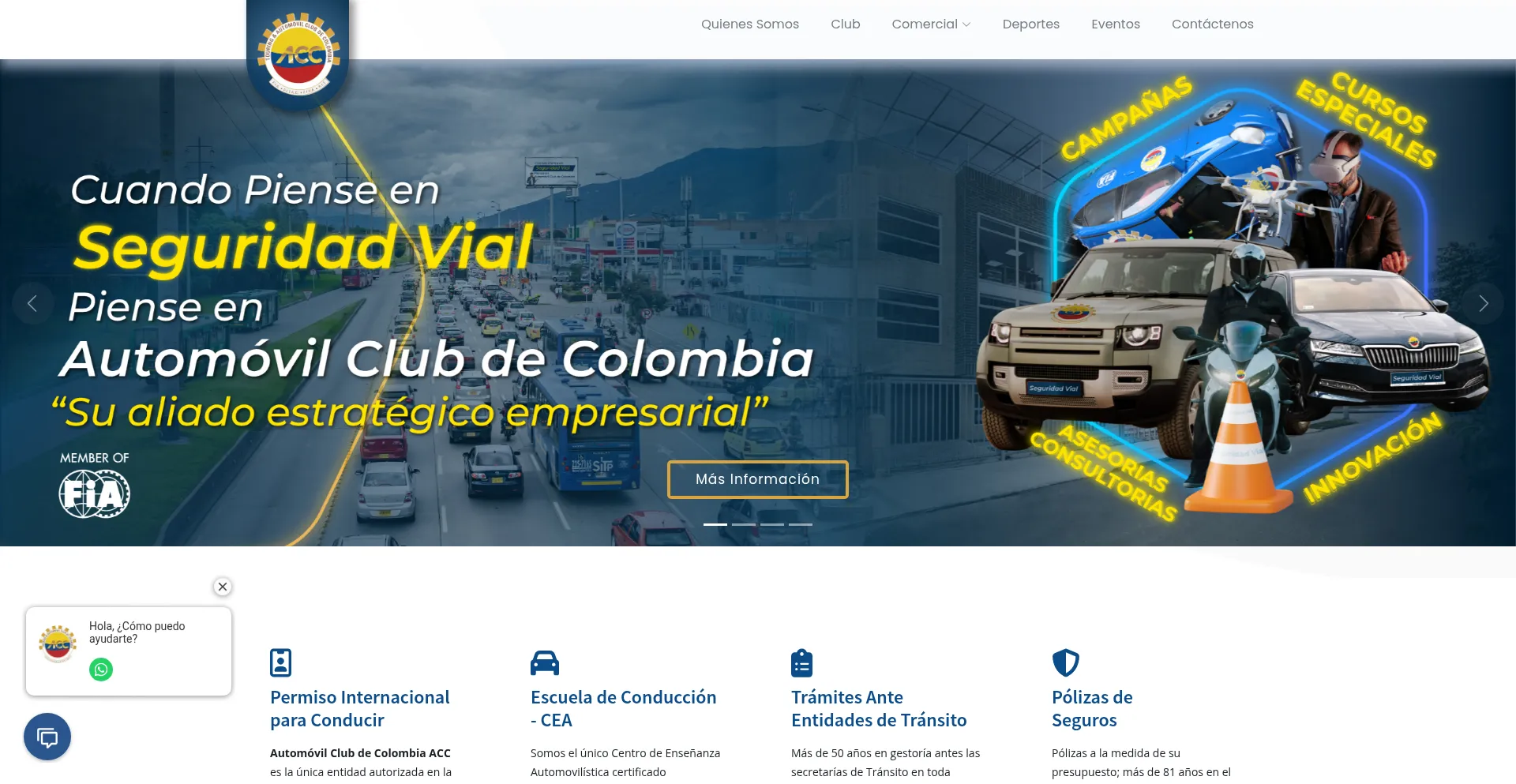 Website screenshot of Acc.com.co