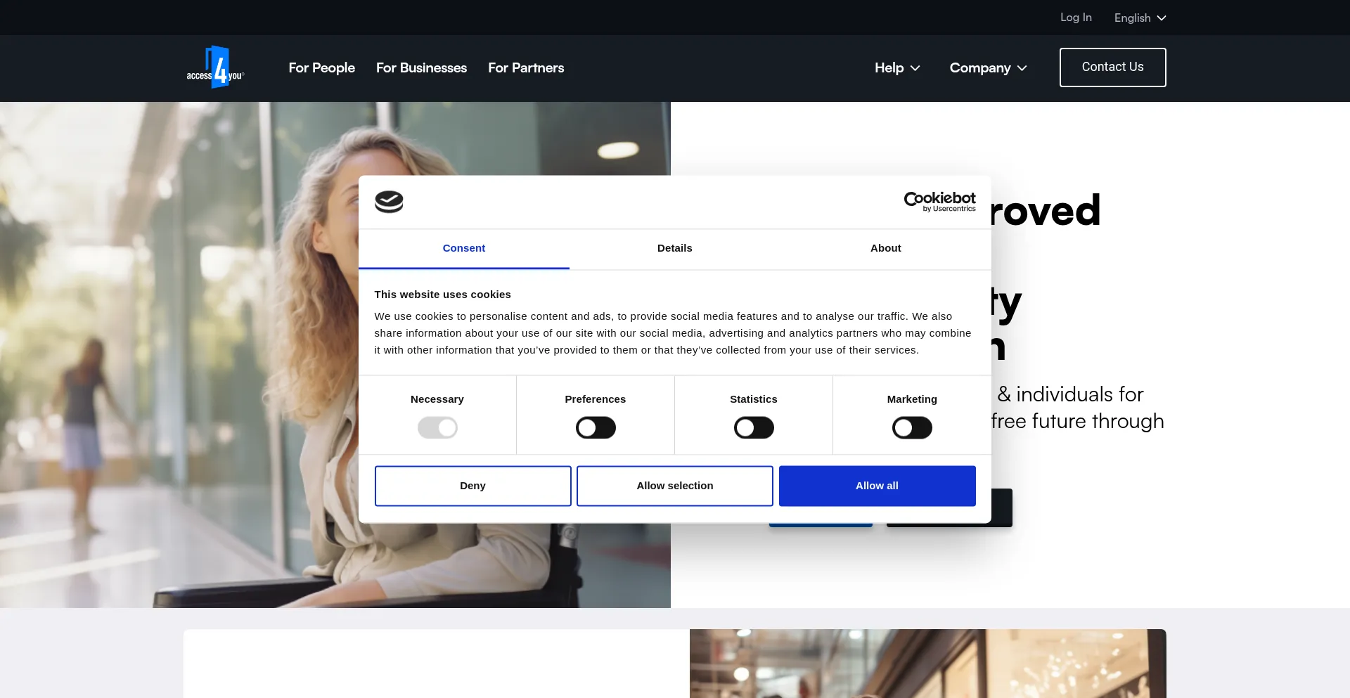Website screenshot of Access4you.io