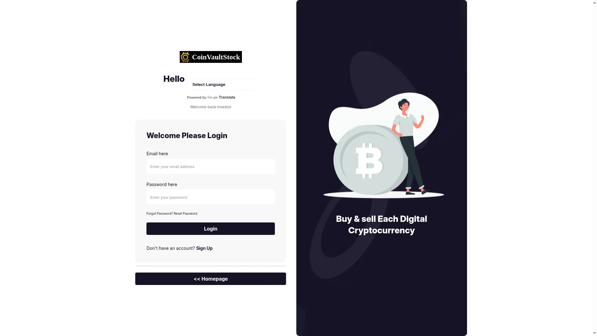 Account.coinvaultstock.com