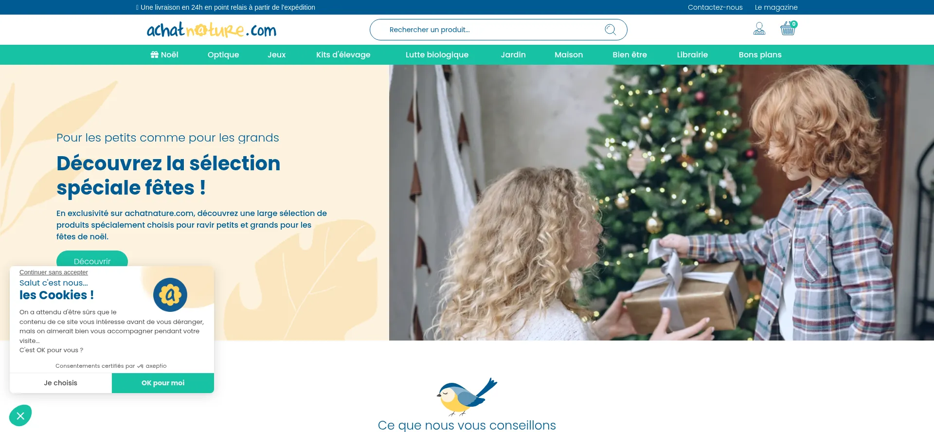 Website screenshot of Achatnature.com