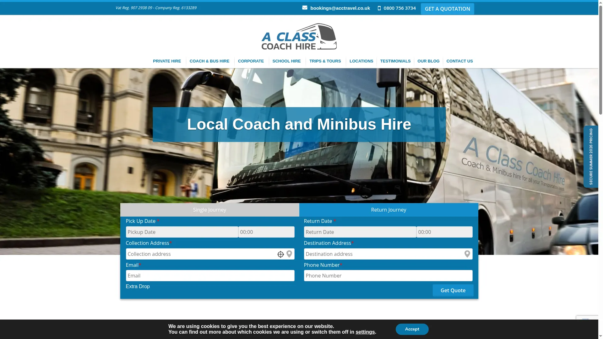 Aclasscoachhire.co.uk