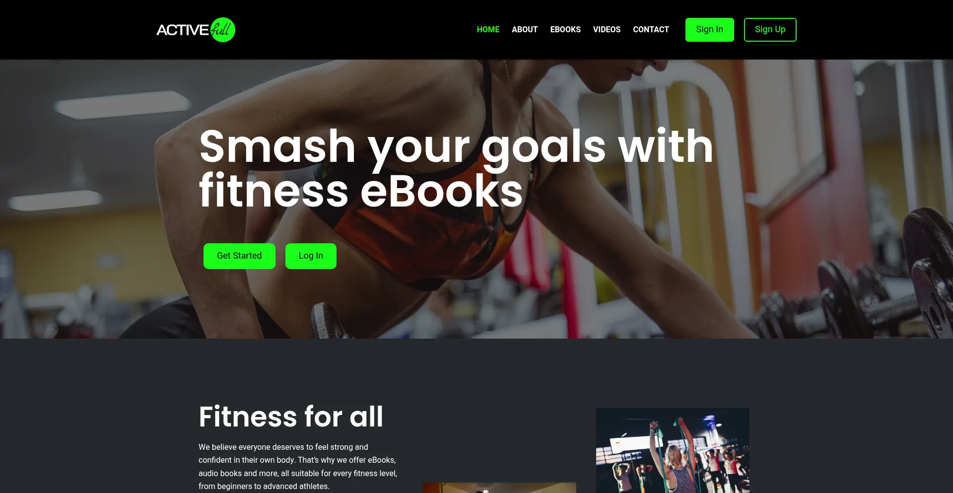 Website screenshot of Activefull.co