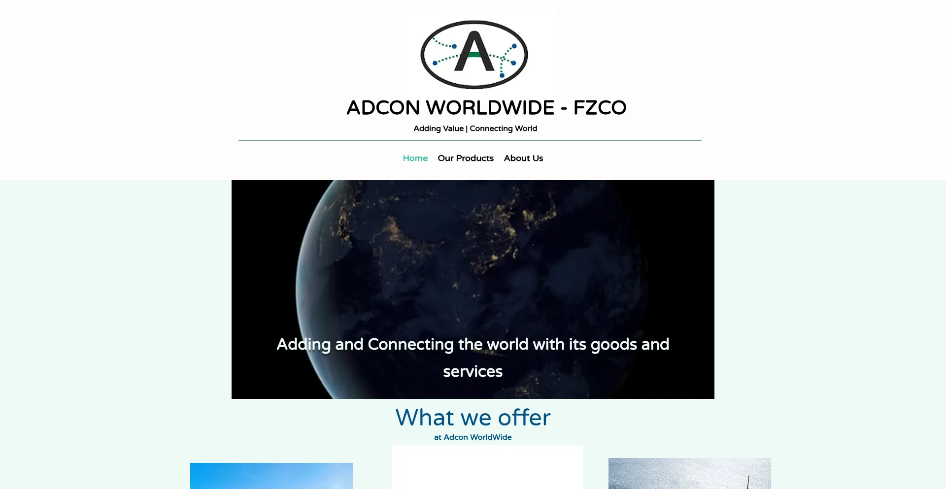 Website screenshot of Adconworldwide.com