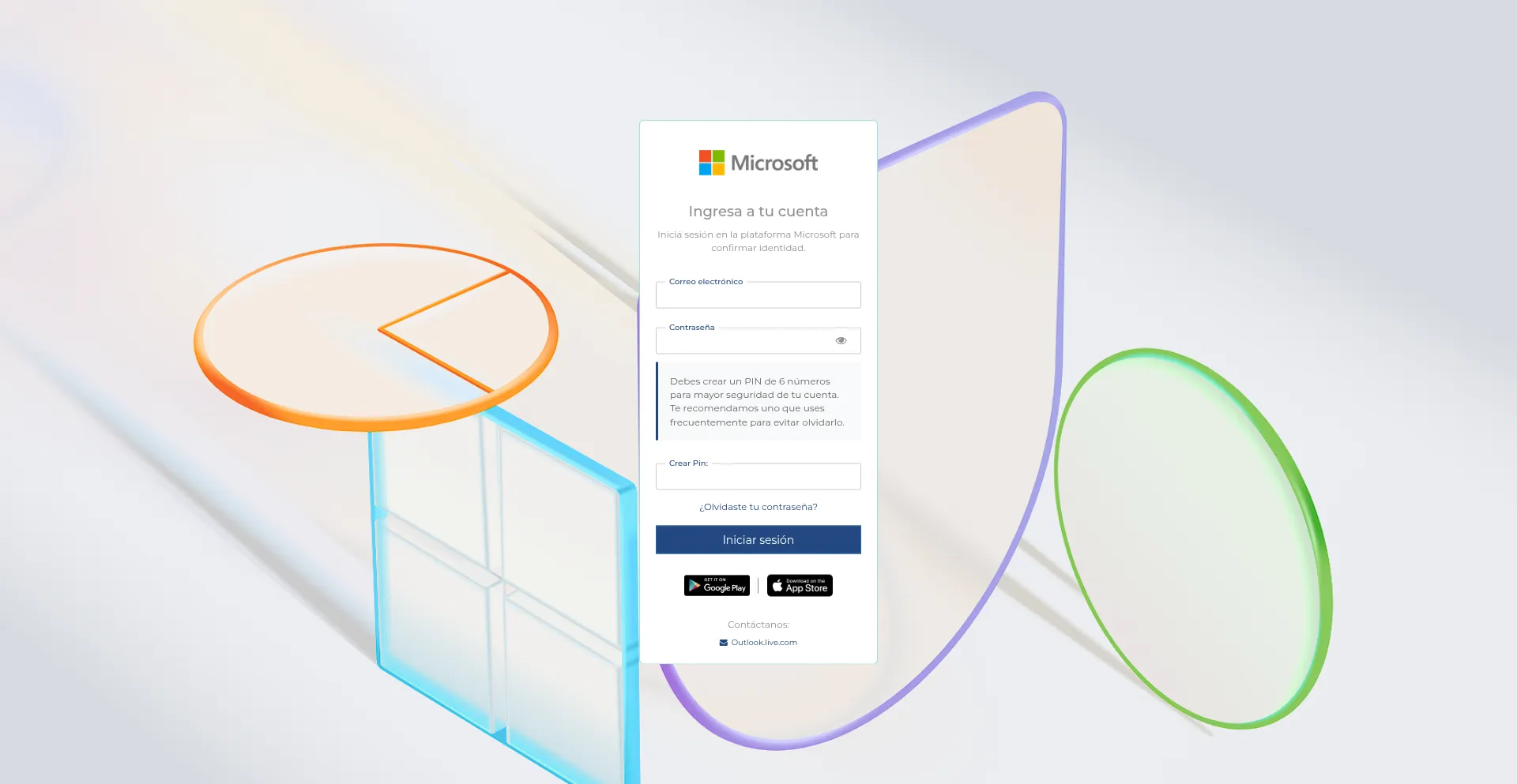 Website screenshot of Adminmicrosofverificado.netlify.app