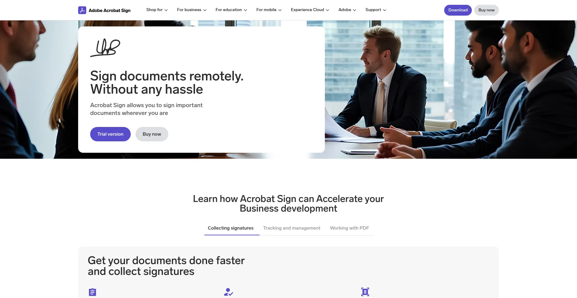 Website screenshot of Adobesign-app.com
