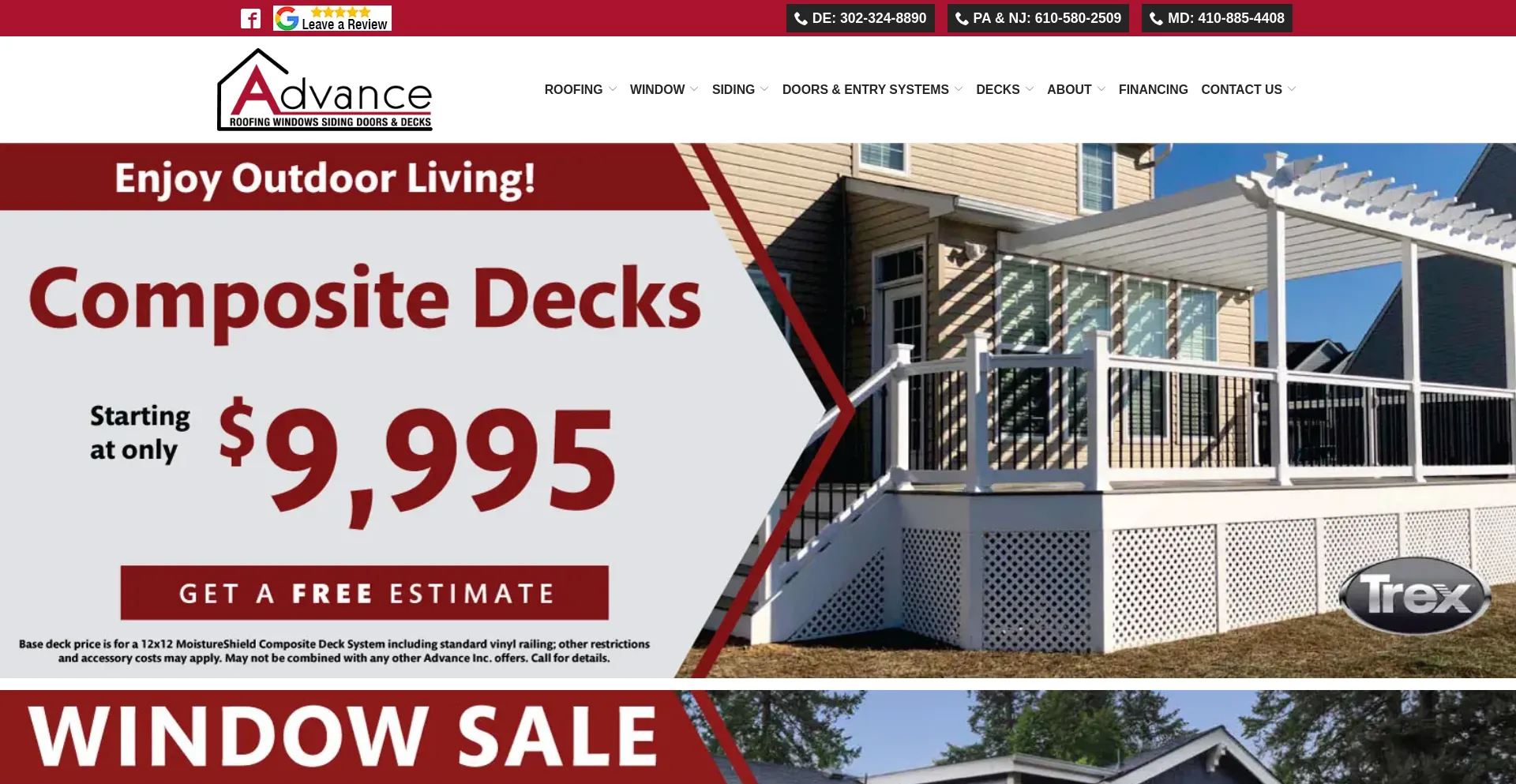 Website screenshot of Advancemyhome.com