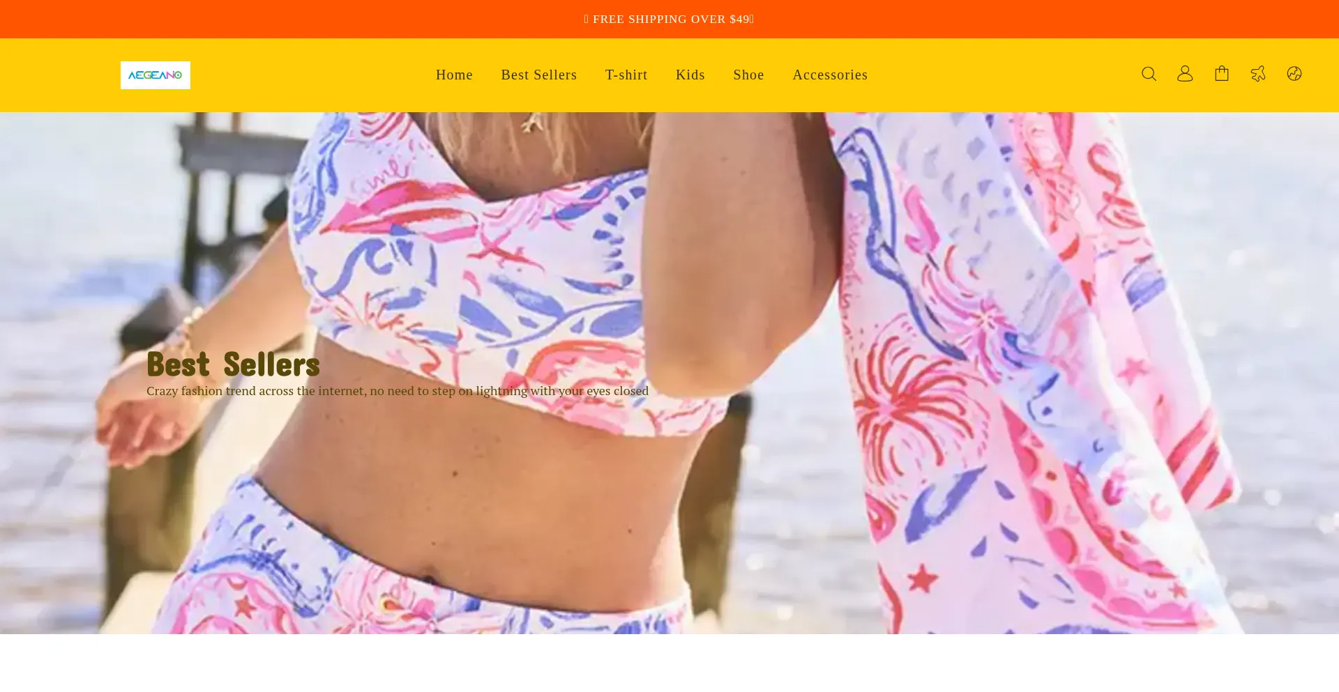 Website screenshot of Aegeano.com