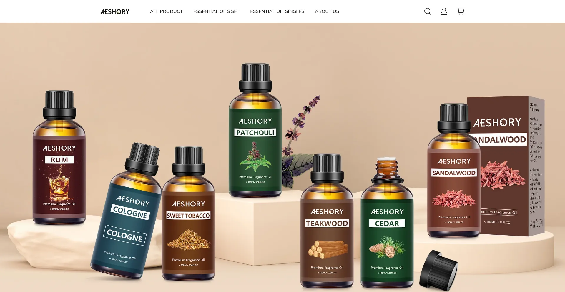 Website screenshot of Aeshory.com