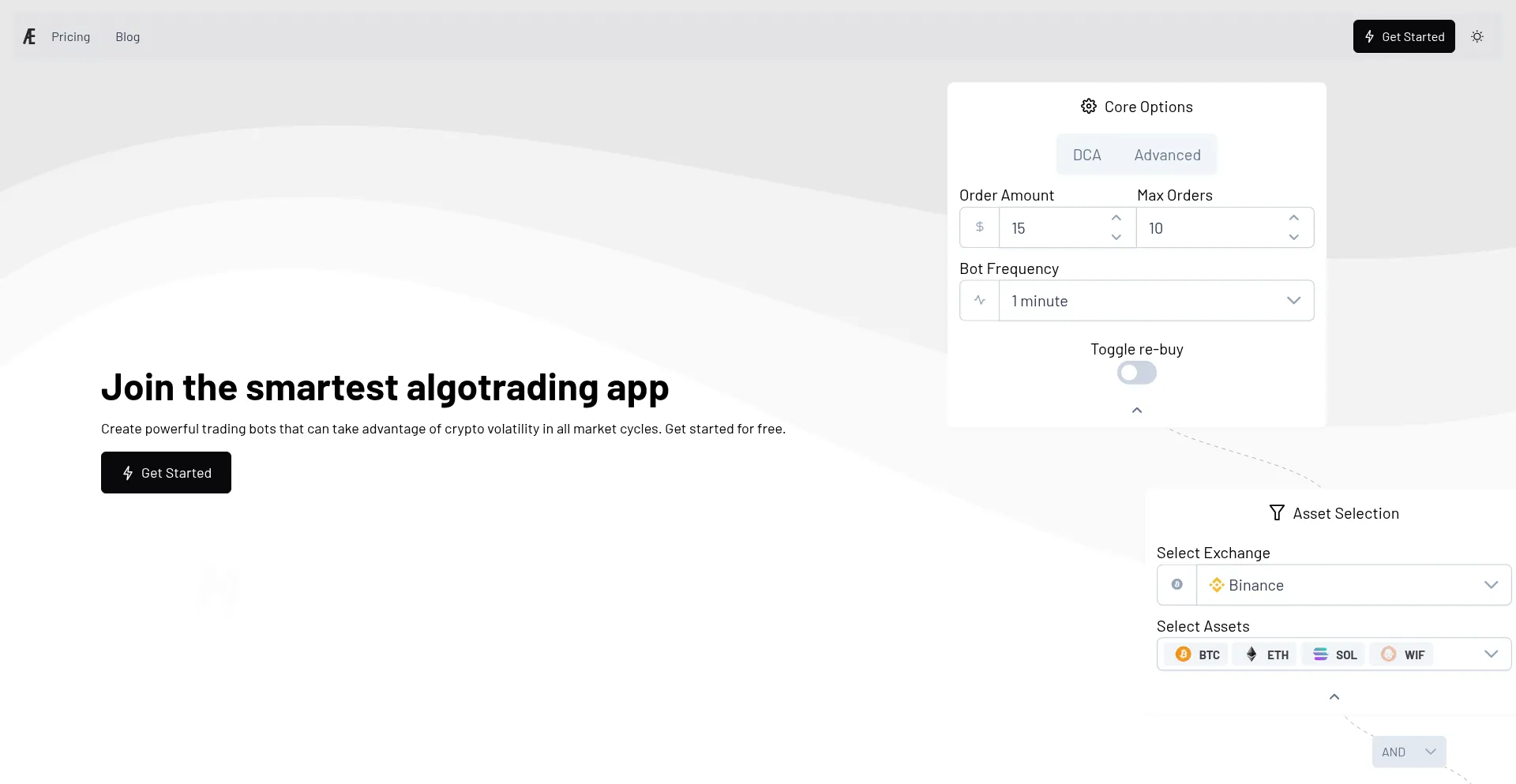 Website screenshot of Aesircrypto.com