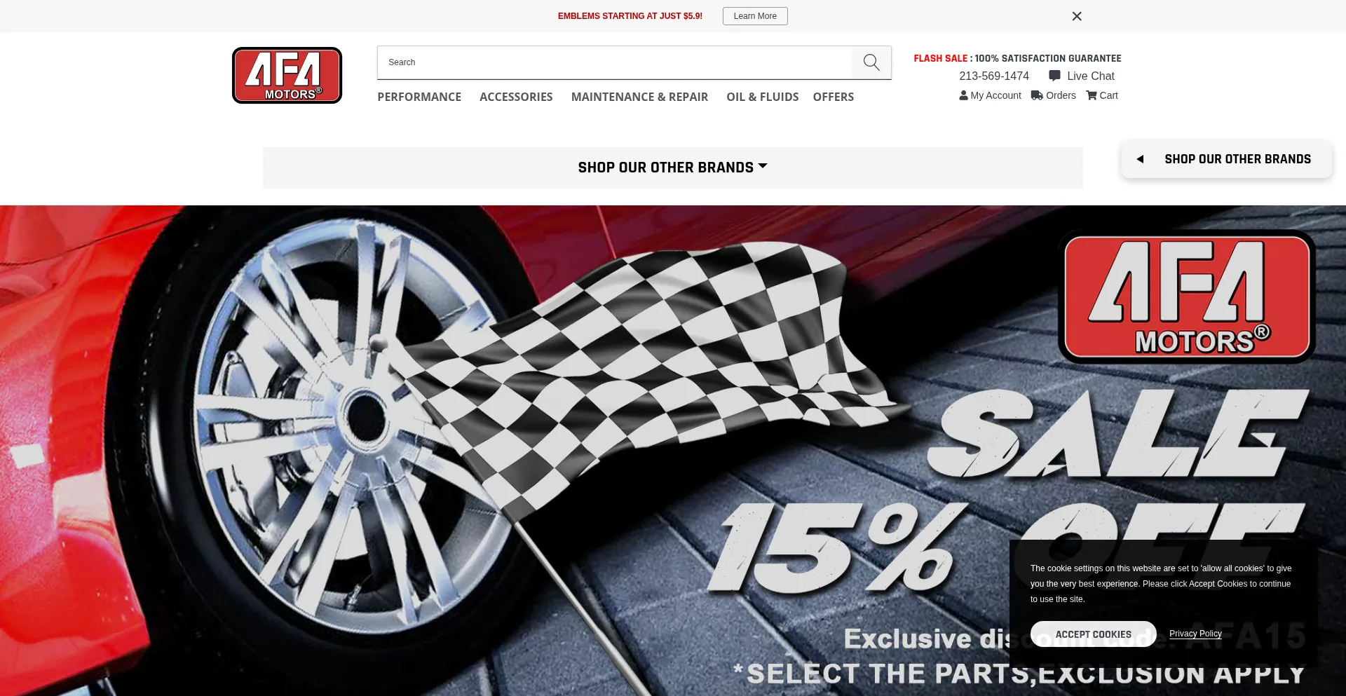 Website screenshot of Afa-motors.com