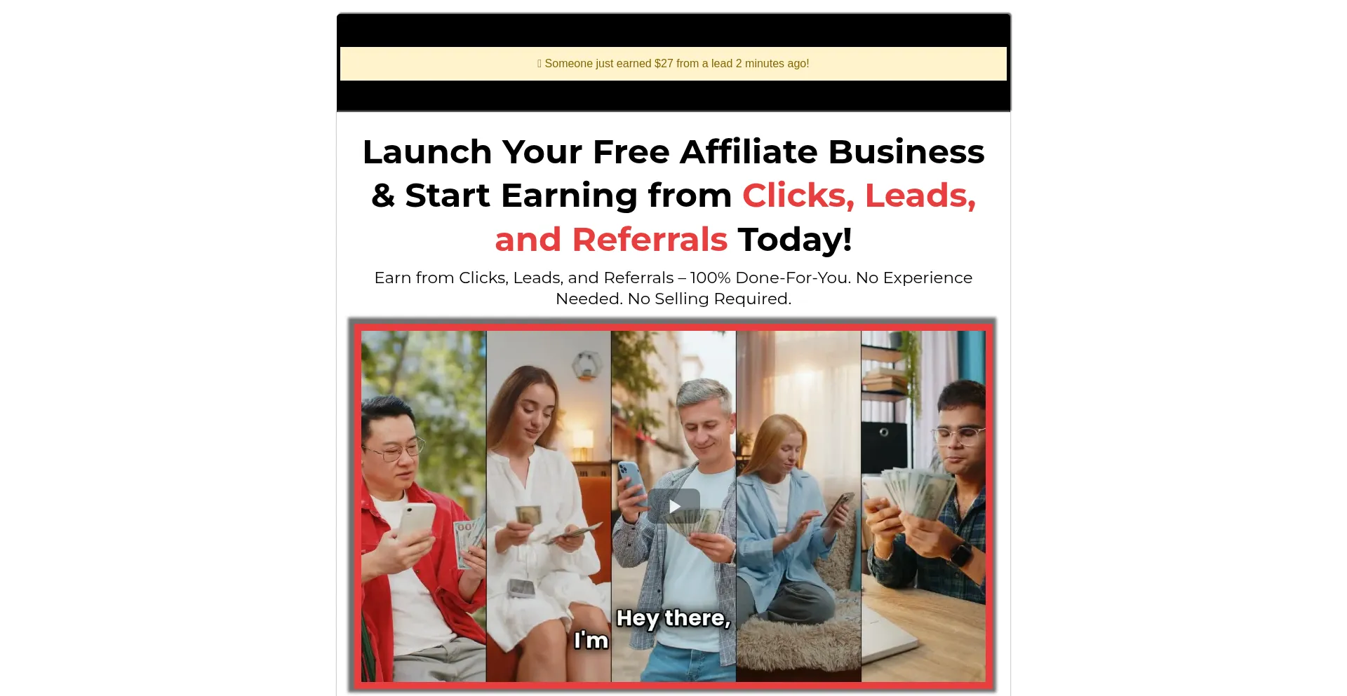 Website screenshot of Affiliatesprofit.club