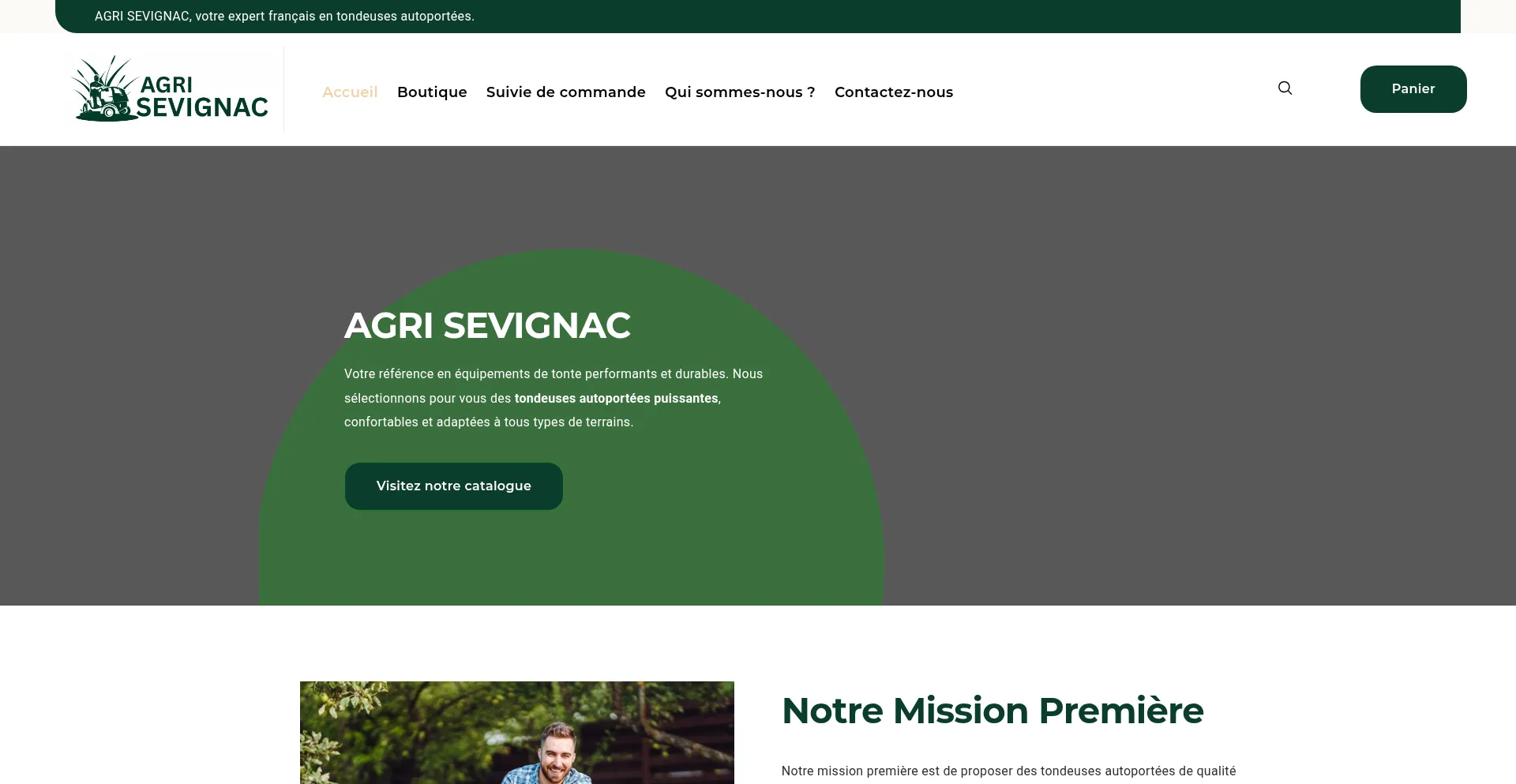 Website screenshot of Agrisevignac.com