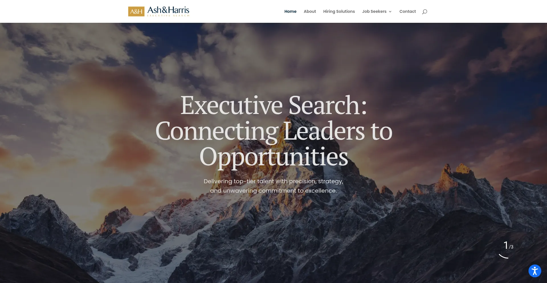 Website screenshot of Ahexecutivesearch.com