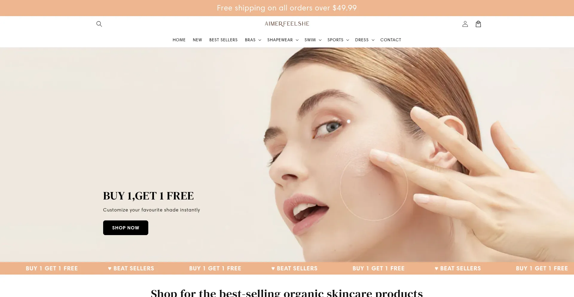 Website screenshot of Aimerfeelshe.com