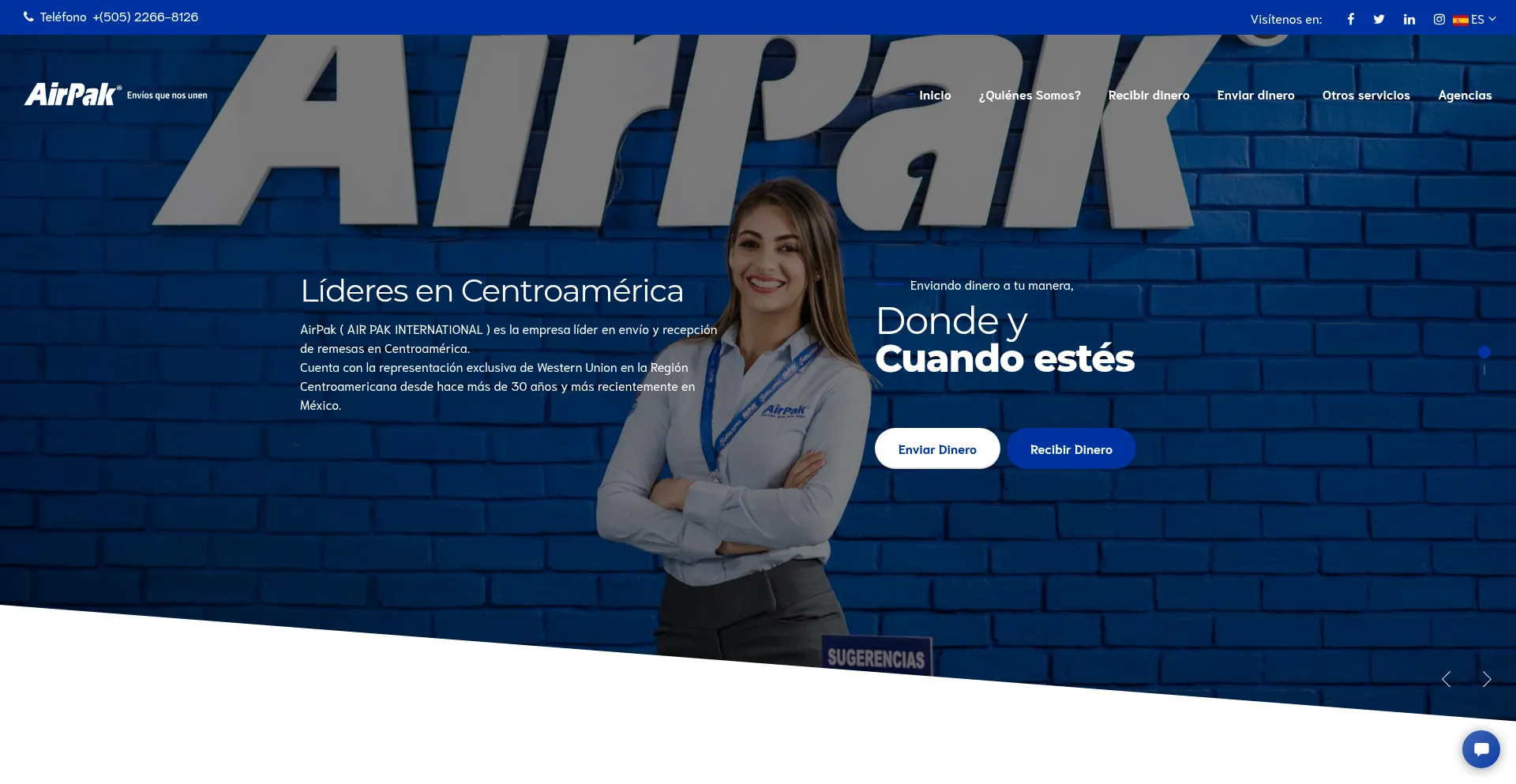 Website screenshot of Airpak.com