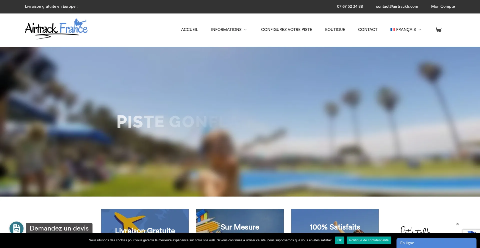 Website screenshot of Airtrackfr.com