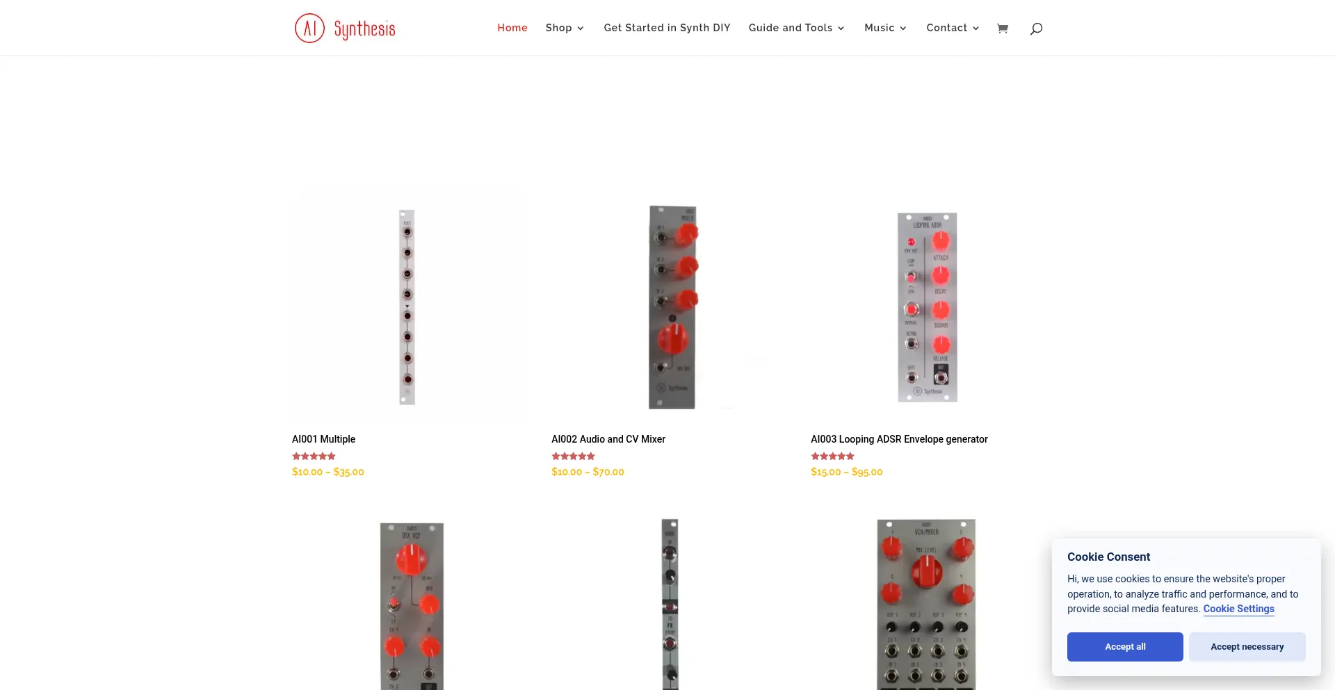 Website screenshot of Aisynthesis.com