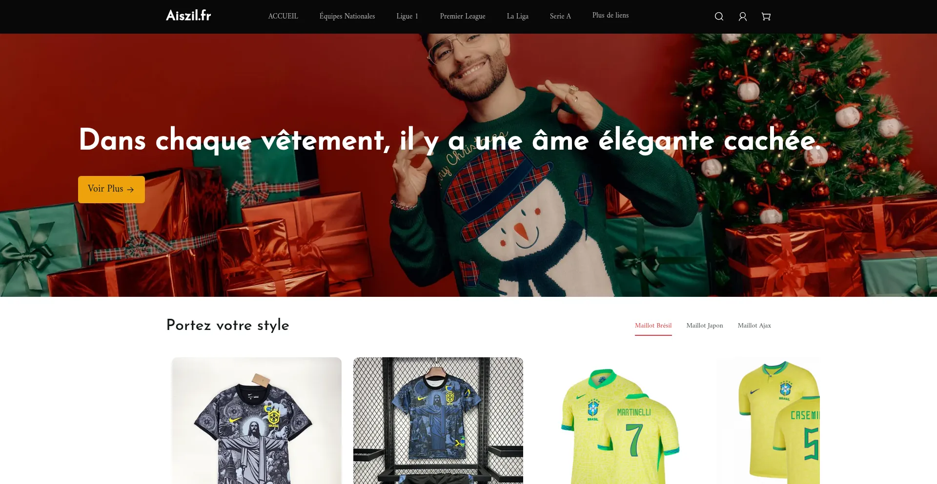 Website screenshot of Aiszil.fr