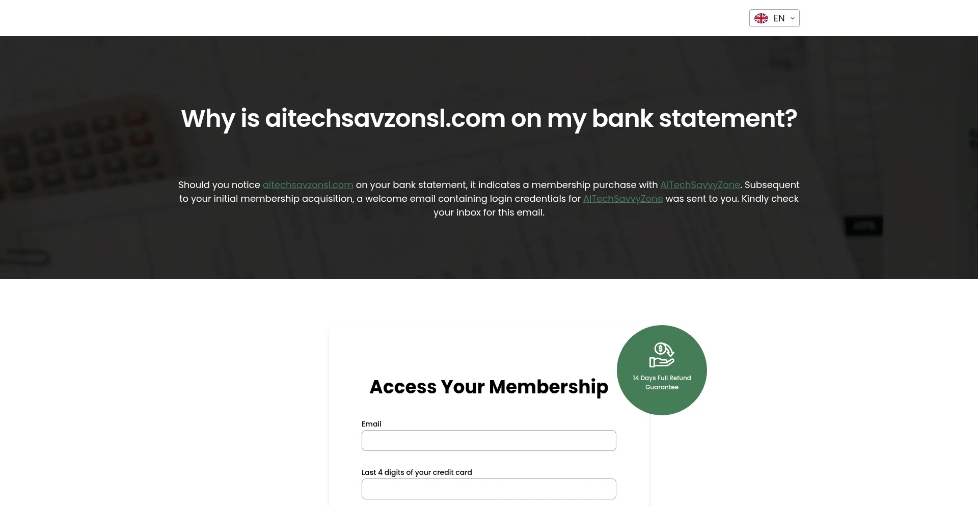 Website screenshot of Aitechsavzonsl.com
