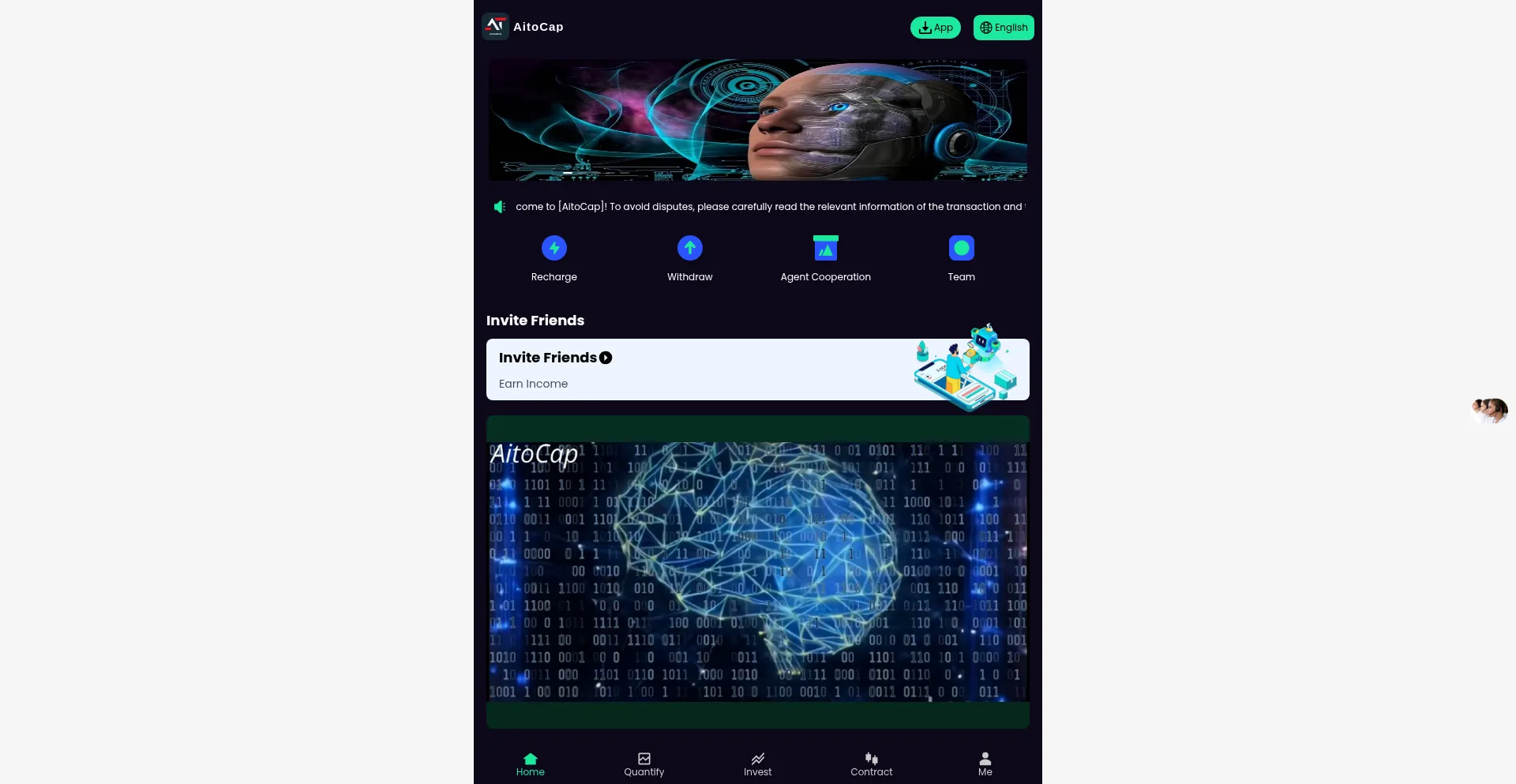 Website screenshot of Aitocap.cc