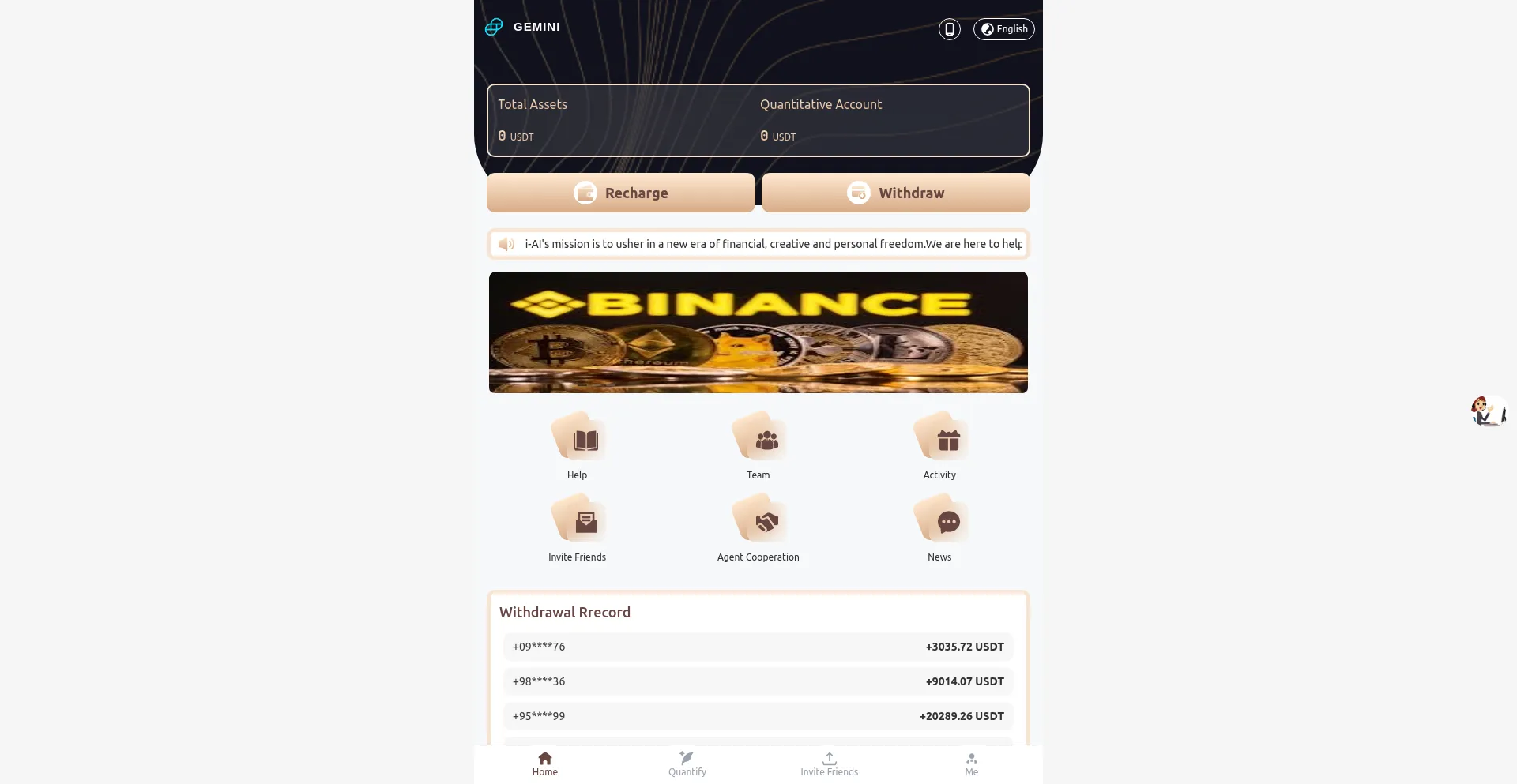 Website screenshot of Aixwalletsbot.com