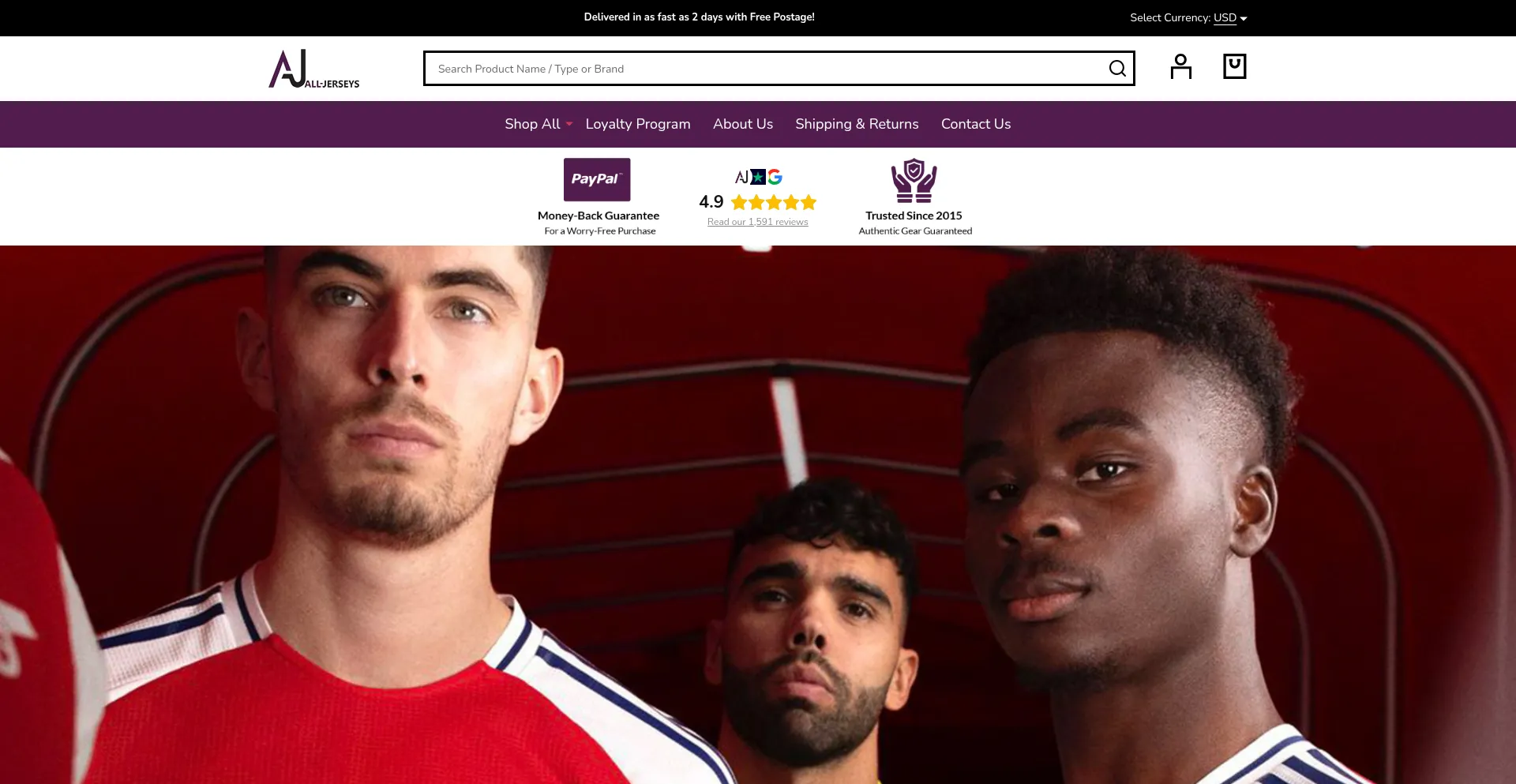Website screenshot of Aj-alljerseys.site