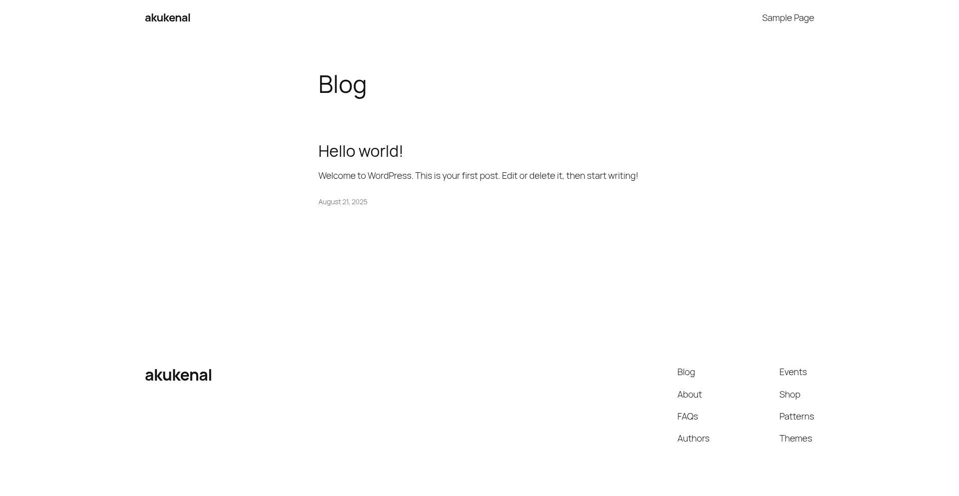 Website screenshot of Akukenal.com