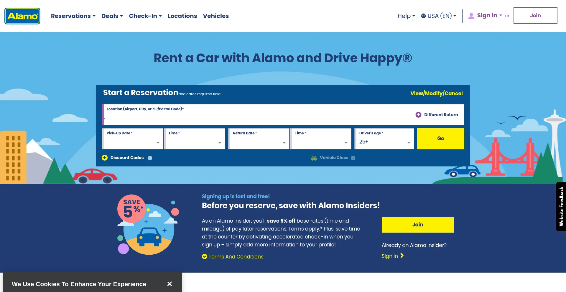 Website screenshot of Alamoimports.com