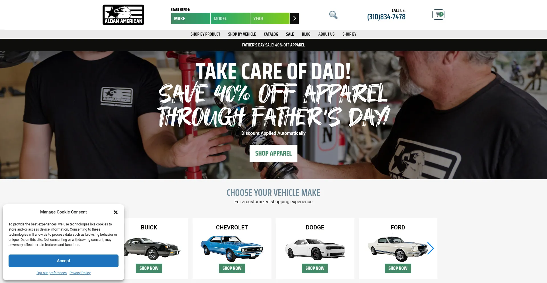 Website screenshot of Aldanamerican.com