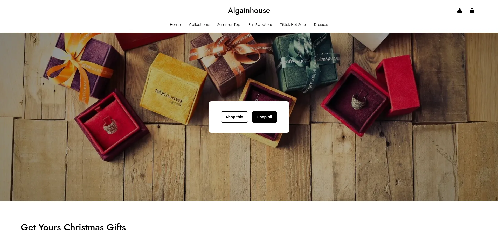 Website screenshot of Algainhouse.com