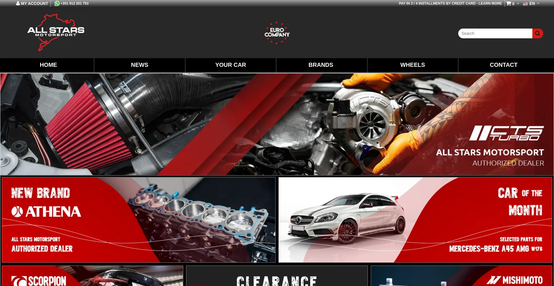 Website screenshot of All-stars-motorsport.com