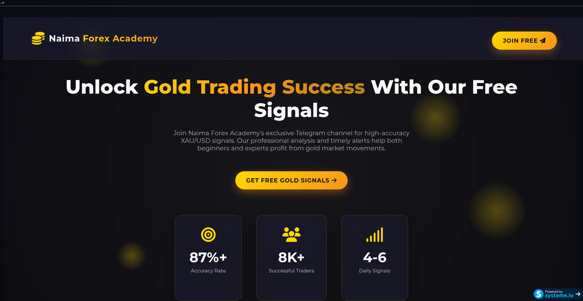 Website screenshot of Allahwadhayo862.systeme.io