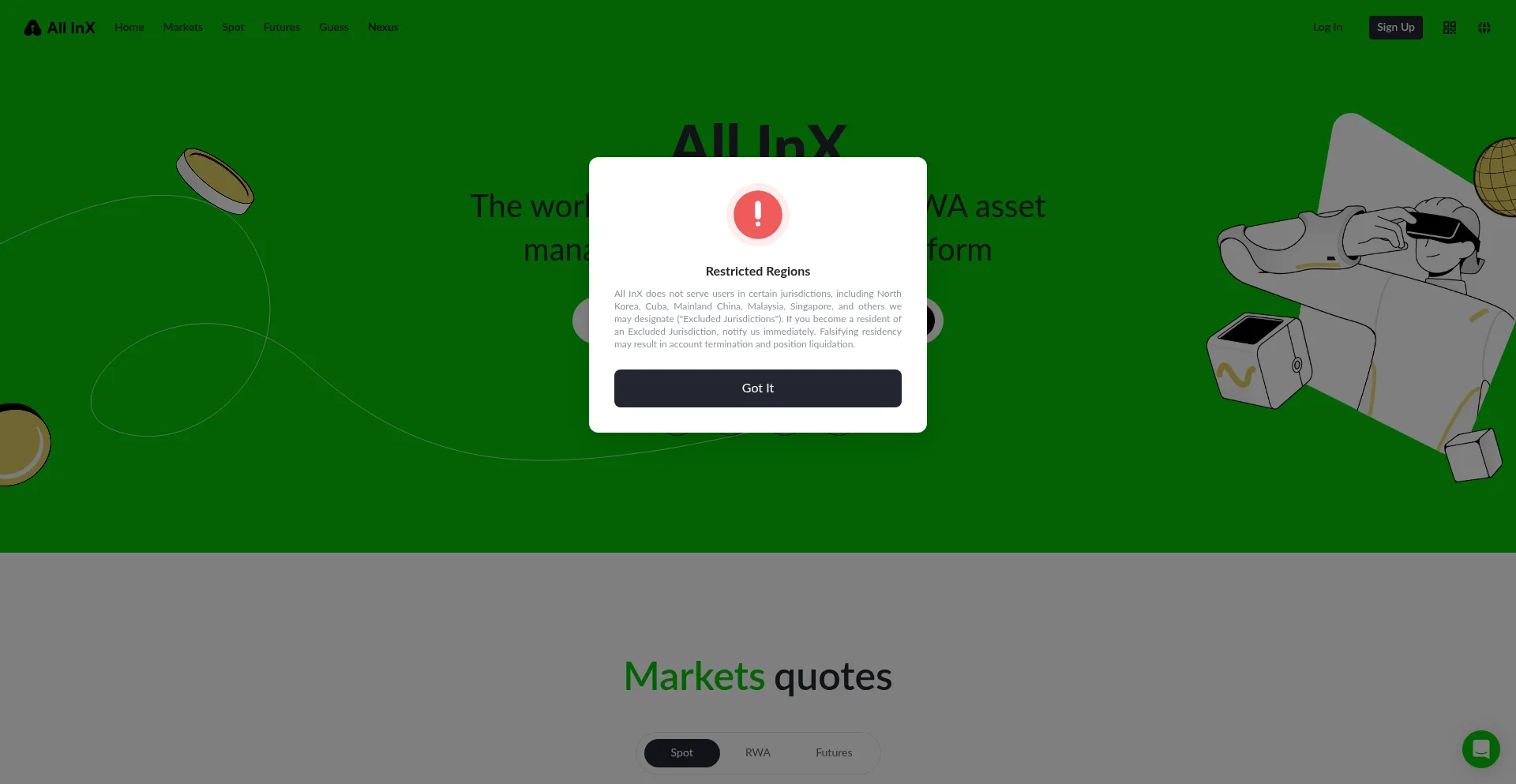 Allinx.io Screenshot